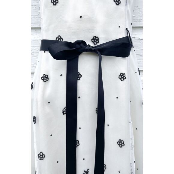 Adrianna Papell Boutique Dress Womens sz 10 1950s inspired A-line Ivory Tulle - Picture 4 of 8